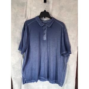 Tommy Bahama Polo Shirt Button Up Short Sleeve Casual XXL Blue